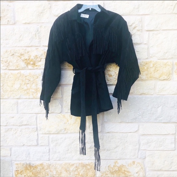 Vintage Fringe Edged Leather Jacket - Picture 2 of 8